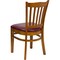 Emma and Oliver Vertical Slat Back Wooden Restaurant Dining Chair